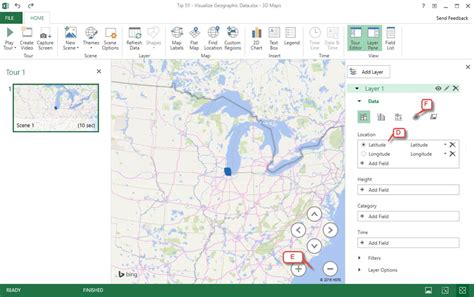 Create a 3-D Power Map in Excel