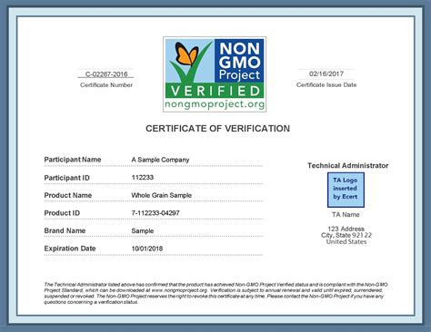 A Non-GMO Project Certificate of Verification is a Ticket to Success - The Non-GMO Project