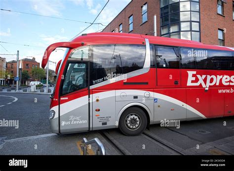 bus eireann expressway intercity coach pulling out of store street ...