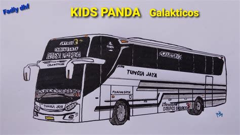 Menggambar Bus KIDS PANDA galakticos Tungga Jaya - YouTube