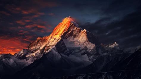 Premium AI Image | Awe Inspiring Mountain Sunrise