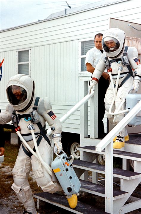 Astronauts wearing lightweight pressure suits | Space suit, Project ...