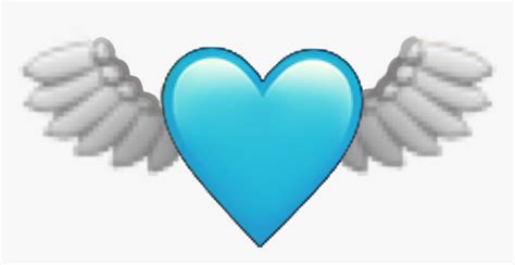 #heart #emoji #wings #blue #freetoedit - Baby Angel Emoji Png ...