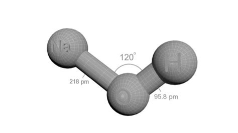 3D sodium hydroxide molecule naoh model - TurboSquid 1427090