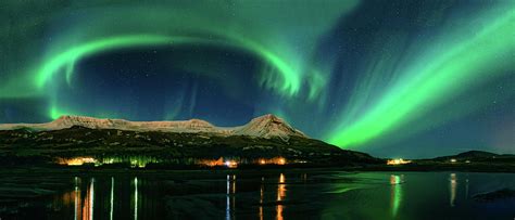 Aurora Borealis, Mt Ejsa, Reykjavik Photograph by Panoramic Images ...