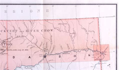 1883 Montana Territory Map