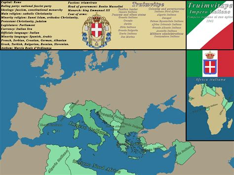 Map of the Italian empire around 1941. : r/imaginarymaps