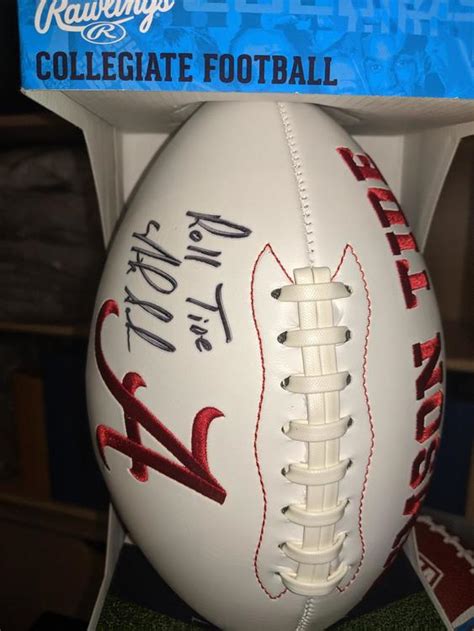 Rawlings New University of Alabama Nick Saban Autographed Football ...