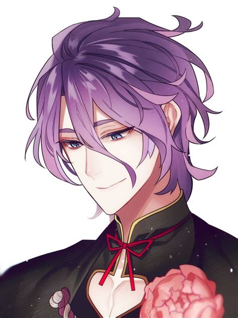 [ Touken Ranbu - Kasen Kanesada ] Men Purple Hair, Anime Purple Hair, Anime Hair, Gold Hair ...