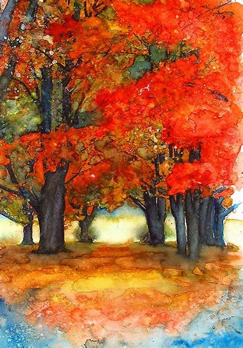 17 Best images about Watercolor leaves and fall scenes on Pinterest ...