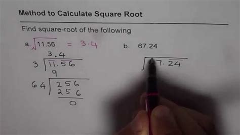 How to Calculate Square Root of Decimal Numbers Without Calculator - YouTube