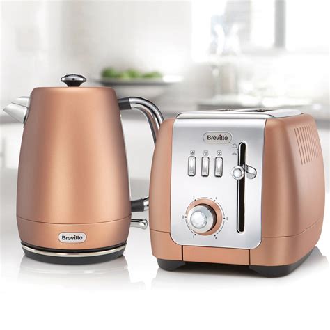 Strata Luminere Jug Kettle and 2 Slice Toaster Set, Rose Gold | Breville