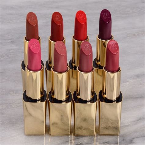 Estee Lauder Pure Color Lipstick has been relaunched in three finishes (creme, matte, and hi ...