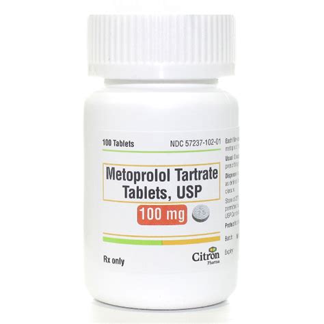 METOPROLOL TARTRATE 100MG - RX Products