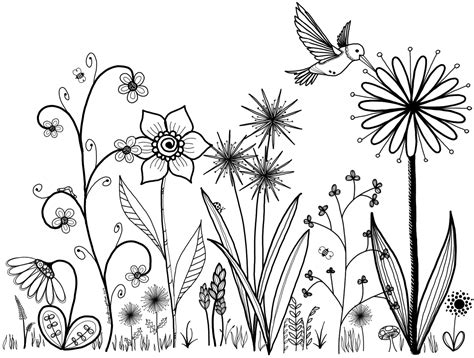 My original art, inspired by many. Doodle, flower, line drawing, tattoo, garden… – GartenLove