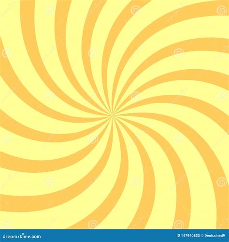 Yellow Swirl Background, Poster Design Template, Vector Illustration ...