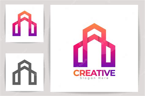 Premium Vector | Creative realistic minimalist company logo template ...