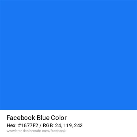 Facebook Brand Color Codes » BrandColorCode.com