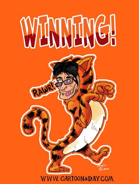 Tigerblood Charlie Sheen T Shirt Cartoon