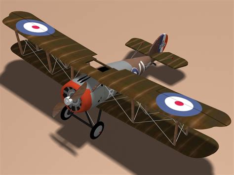 sopwith snipe fighter plane 3d model