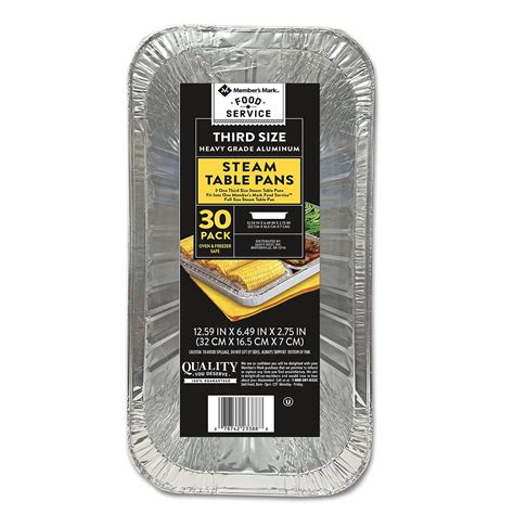 Aluminum Steam Table Pans by MM, 1/3 Size (30 ct.) 2 pk - Walmart.com - Walmart.com