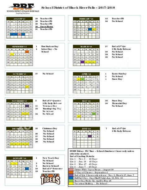 Black River Falls School District Calendars – Black River Falls, WI