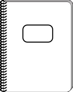 notebook clipart black and white - Clipground