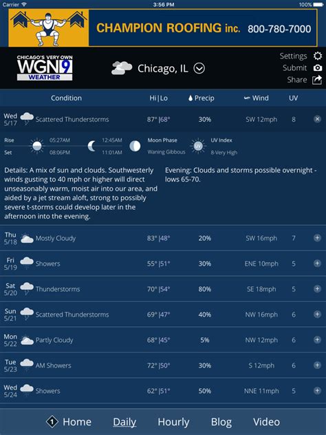 WGN-TV Chicago Weather App for iPhone - Free Download WGN-TV Chicago ...