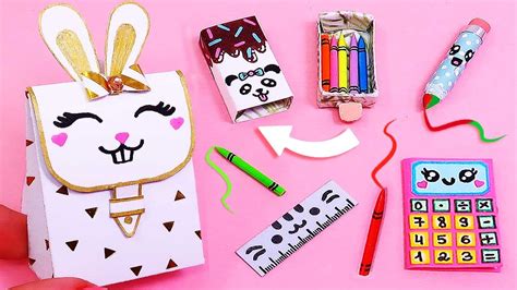 Paper DIY Miniature School Supplies REALLY WORKS!! (Backpack, pencilcase, notebook...) Origami ...