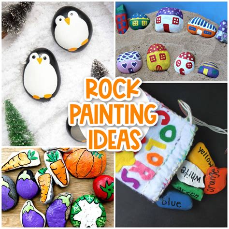 The BEST Rock Painting Ideas for kids! - Messy Little Monster