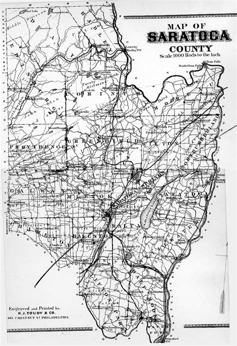 Map of Saratoga County, NY, Atlas