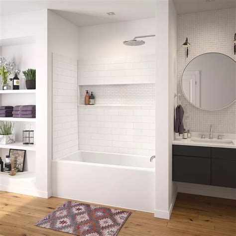 MAAX Nomad 60 x 30-inch Rectangular Alcove Bathtub in White with Right-Hand Drain | The Home ...