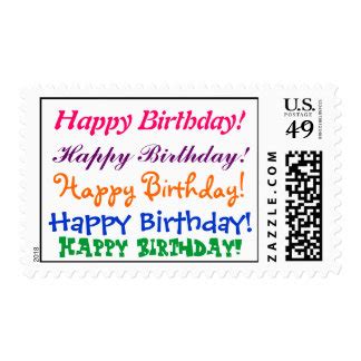 Happy Birthday Postage Stamps | Zazzle