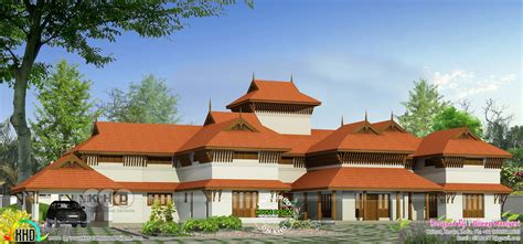 3890 sq-ft 4 bedroom traditional Kerala luxury home - Kerala Home Design and Floor Plans - 9K ...