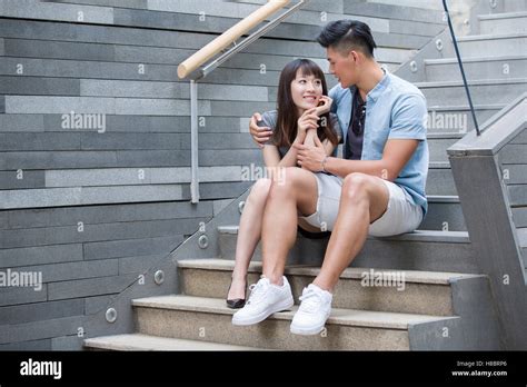 Happy young Chinese couple Stock Photo - Alamy