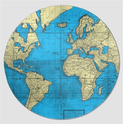 World Map - Round Rug | World map, Round rugs, Map rug