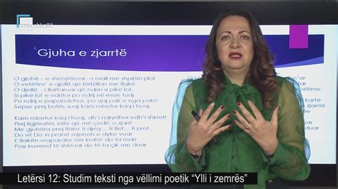 Letërsi 12 - Studim teksti nga vëllimi poetik "Ylli i zemrës" - YouTube