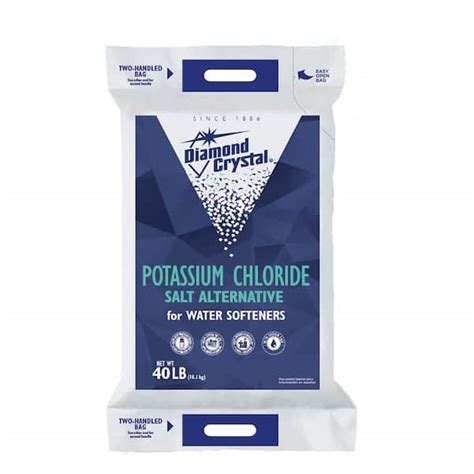 Diamond Crystal Bright and Soft 40 lb. Water Softener Salt Potassium ...