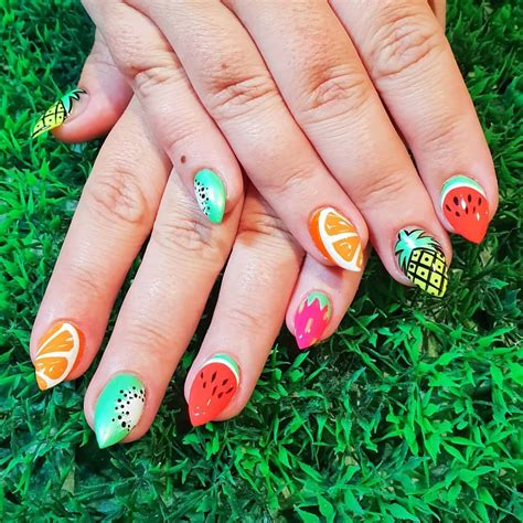 Kawaii Klaws - Cara on Instagram: “Refill with super cute and bright fruit nail art!” | Fruit ...