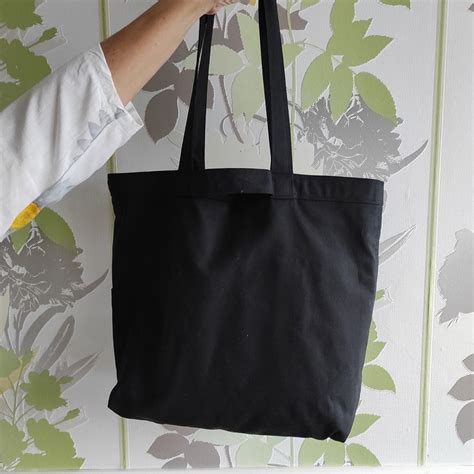 Heavy Duty Canvas Tote Bag With Pockets. Large Foldable Shopping Bag ...