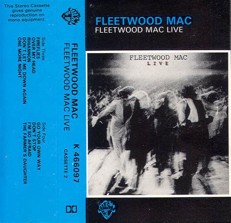 Fleetwood Mac – Fleetwood Mac Live (1980, Cassette) - Discogs