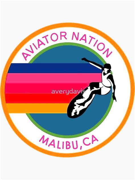 "Aviator Nation Malibu, California Logo" Sticker for Sale by averydavis ...