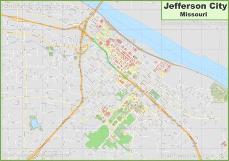 Large detailed map of Jefferson City - Ontheworldmap.com