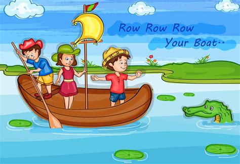Row Row Row Your Boat | Nursery Rhyme For Kids With Lyrics