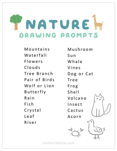 100+ Fun Creative Drawing Prompts (with Printable)