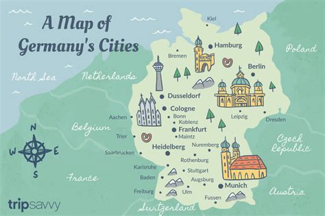 A map of major cities in Germany and essential information for visitors ...