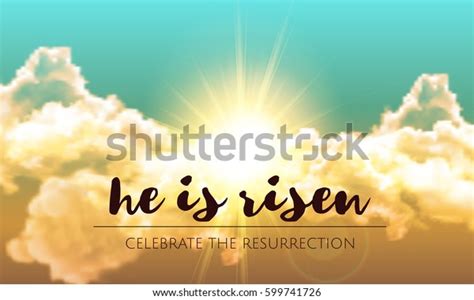 He Risen Easter Banner Background Clouds Stock Vector (Royalty Free) 599741726 | Shutterstock