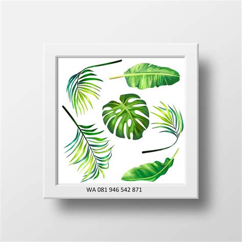 Jual lukisan daun monstera,poster daun monstera,hiasan dinding daun ...