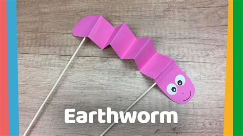 Paper craft for kids EARTHWORM simple and cute