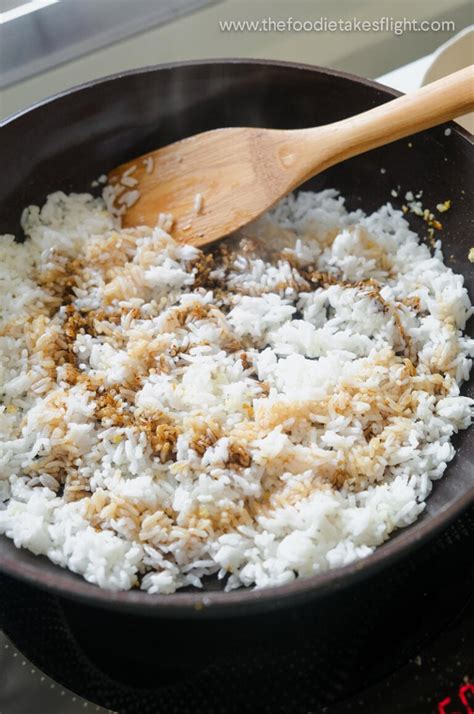 Easy Soy Sauce “Egg” Fried Rice - The Foodie Takes Flight